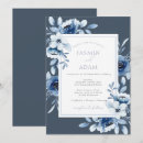 Search for elegant royal blue wedding invitations Botanical