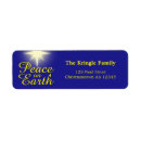Search for peace on earth return address labels Star