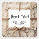 Search for burlap and lace wedding stickers Elegant