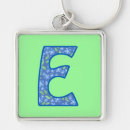 Search for alphabet e key rings Floral