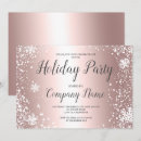 Search for rose gold christmas invitations Snowflakes