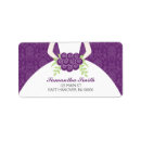 Search for purple damask return address labels Bridal