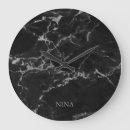 Search for grey stone clocks Silver glitter