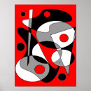 Search for red black white abstract art Grey