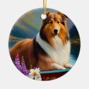 Search for rough collie christmas tree decorations Pet