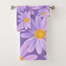 Search for purple flowers bath towels Hand painted