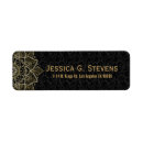 Search for faux gold glitter return address labels Black and gold