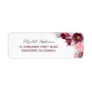 Search for wedding bouquet return address labels Burgundy