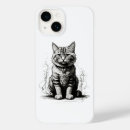 Search for black white sketch iphone cases Cat
