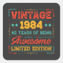 Search for made in 1984 stickers 40th birthday