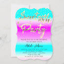 Search for sky blue sweet 16 invitations Gold