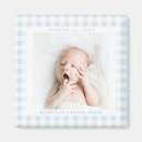 Search for blue plaid pattern magnets Gingham
