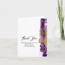 Search for purple and gold thank you cards Watercolor