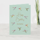 Search for hummingbird birthday cards Green