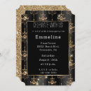 Search for black gold chandelier party invitations Glam