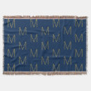 Search for letter blankets Navy blue