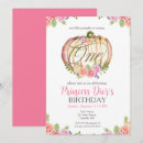 Search for pink pumpkin 1st birthday invitations Cute
