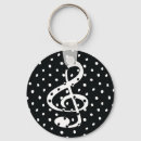 Search for treble clef key rings Black