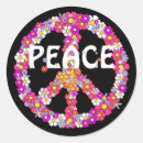 Search for war is peace stickers Hippy