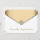Search for white and gold first communion invitations Holy