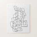 Search for abstract art puzzles Black and white