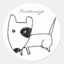 Search for minimalist dog stickers Black and white