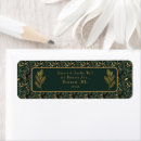 Search for green background return address labels Elegant