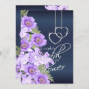 Search for navy and lavender wedding invitations Purple