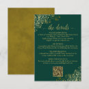 Search for gold foil wedding enclosure cards Emerald green and gold