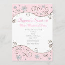 Search for pink winter wonderland invitations Silver