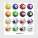 Search for number eight stickers Billiard