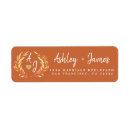 Search for fall leaves wedding return address labels Burnt orange