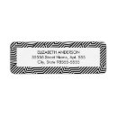 Search for black and white stripe return address labels Geometric