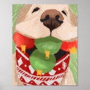 Search for golden retriever christmas art Funny