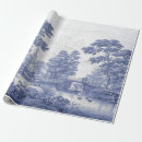 Search for french toile wrapping paper Blue