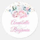 Search for pink peonies wedding stickers White