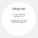 Search for peanut allergy stickers Food allergy alert