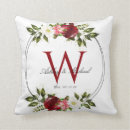 Search for red rose cushions Monogrammed