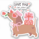 Search for dachshund valentine stickers Cute