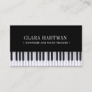 Search for composer business cards Piano teacher