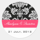 Search for fuchsia wedding stickers Initials