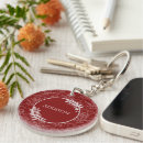 Search for red leaves key rings Foliage