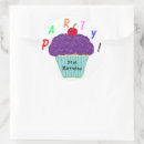 Search for purple cupcake stickers Party