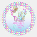 Search for under the sea round stickers Our little mermaid