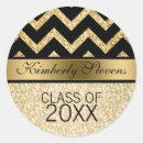 Search for gold graduation stickers Black