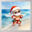 Search for beach christmas posters Santa