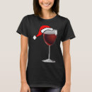 Search for christmas wine glass tshirts Red