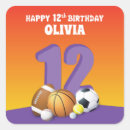 Search for 12th birthday stickers Girl