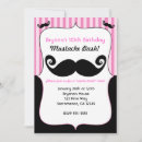 Search for black moustache invitations Pink