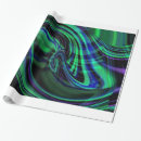 Search for northern lights wrapping paper Green
